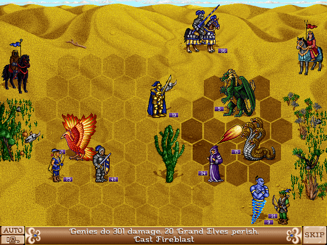 Screenshot of the battle screen