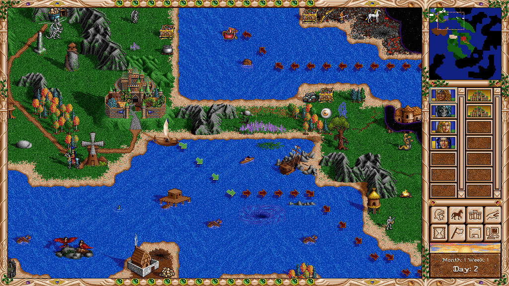 Screenshot of the world map